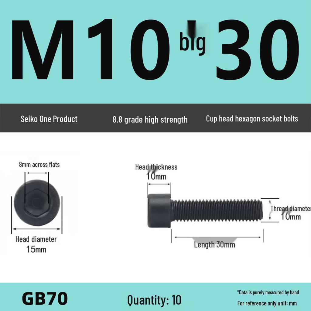 8.8 High-Strength Socket Head Cap Screw Bolt (M4-M16)