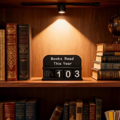 1pcs Books Read This Year Counting Ornament Home Office Desk Decor Book Reading Tracker Desktop Decoration