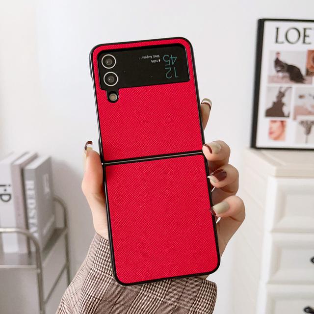 Husă pentru telefon de culoare solidă pentru Samsung Galaxy Z Flip 1 2 3 4 /Z Fold 3 4 Husă de protecție spate completă