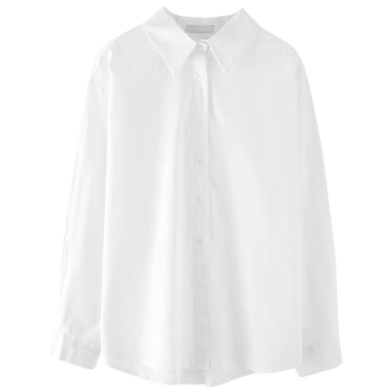 Korean Style Blue Shirt Jacket - Women's Spring/Autumn Cardigan with Long Sleeves