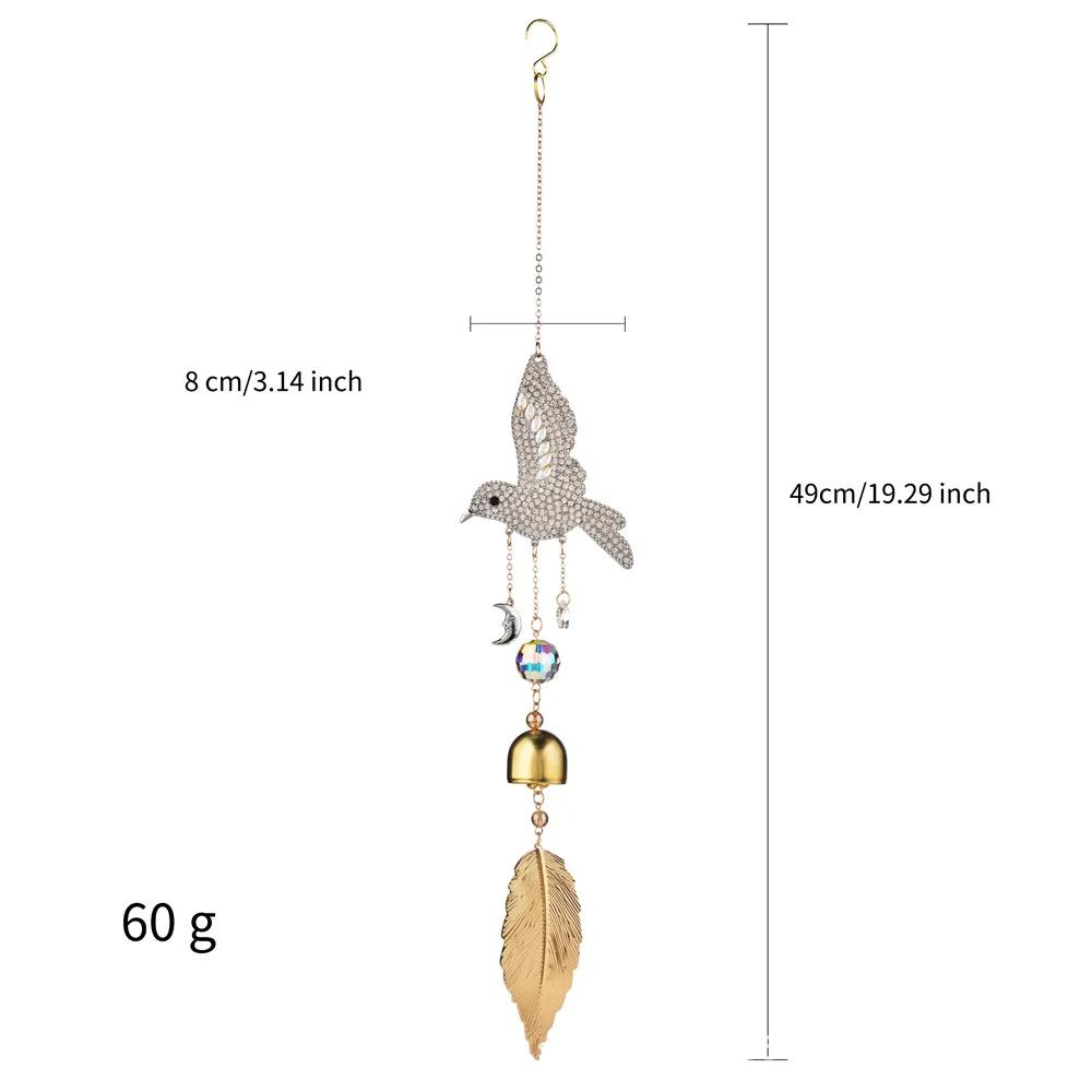 

Home Ornament Pendant Hummingbird Sun Catcher Crystal Wind Chime Premium Durable Quality Useful Practical Reliable