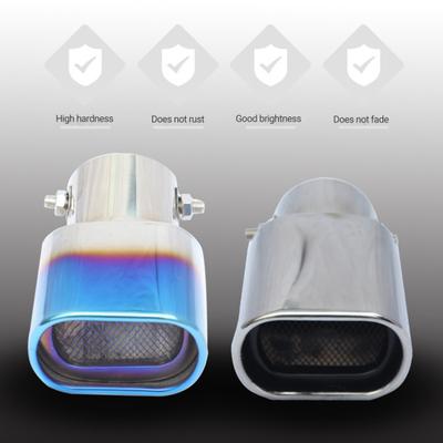 Exhaust Tail Tube Polishing Surface Car Decoration Two Types Universal Car Square Exhaust Muffler Tip for ATV