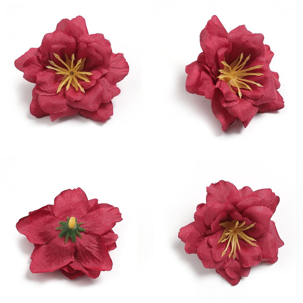 5/10Pcs Artificial Flowers Heads 5.5cm Fake Flowers for Home Decor Garden Wedding Decoration DIY Craft Wreath Gift Accessories