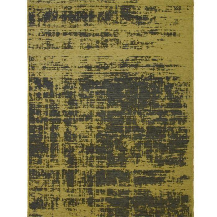 Tapis abstrait moderne jaune 123x180
