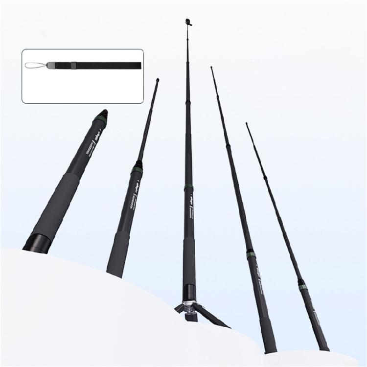 300cm Invisible Selfie Stick Carbon Fiber High Stability Extension Rod with 1/4 Screw Mount for Action Camera Use