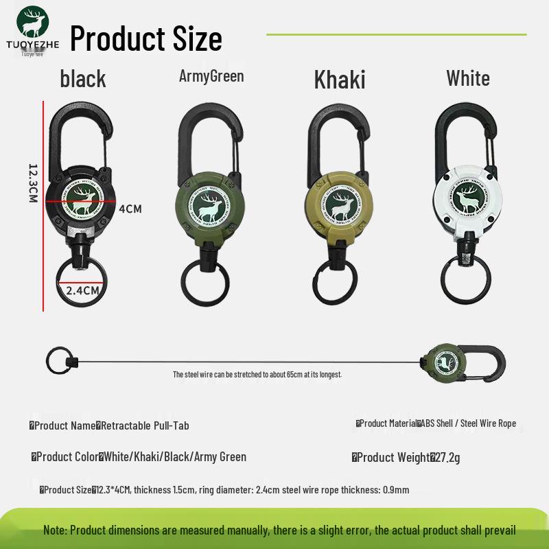 Telescopic Buckle Backpack Fishing Rope - Anti-Lost Lure & Key Holder
