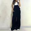 2024 Japanese & Korean Fashion Backless Slim Overalls: High Waist Sleeveless Jumpsuit for Women