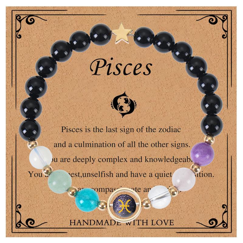 JYL TS Bracelet Dog Mom  Paw Charm Celebrates Loyalty & Pet Love Pisces-Pisces карнеол