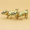 1/3Pcs Pure Brass Piggy Transport Keychain Pendant Zodiac Pig Desktop Ornament Small Bronze Decorative Figurines Office Ornament