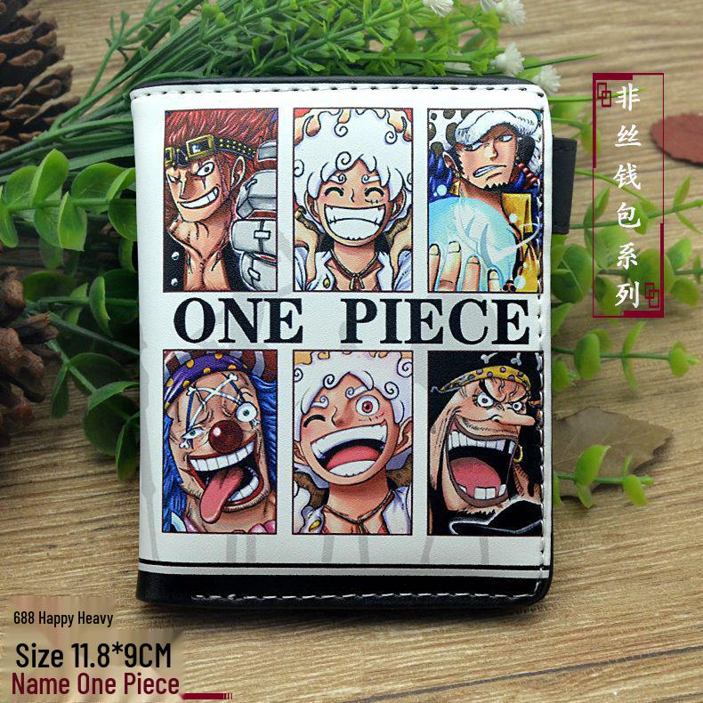 Portmonetka na monety i etui na karty zapinane na zamek błyskawiczny z motywem One Piece
