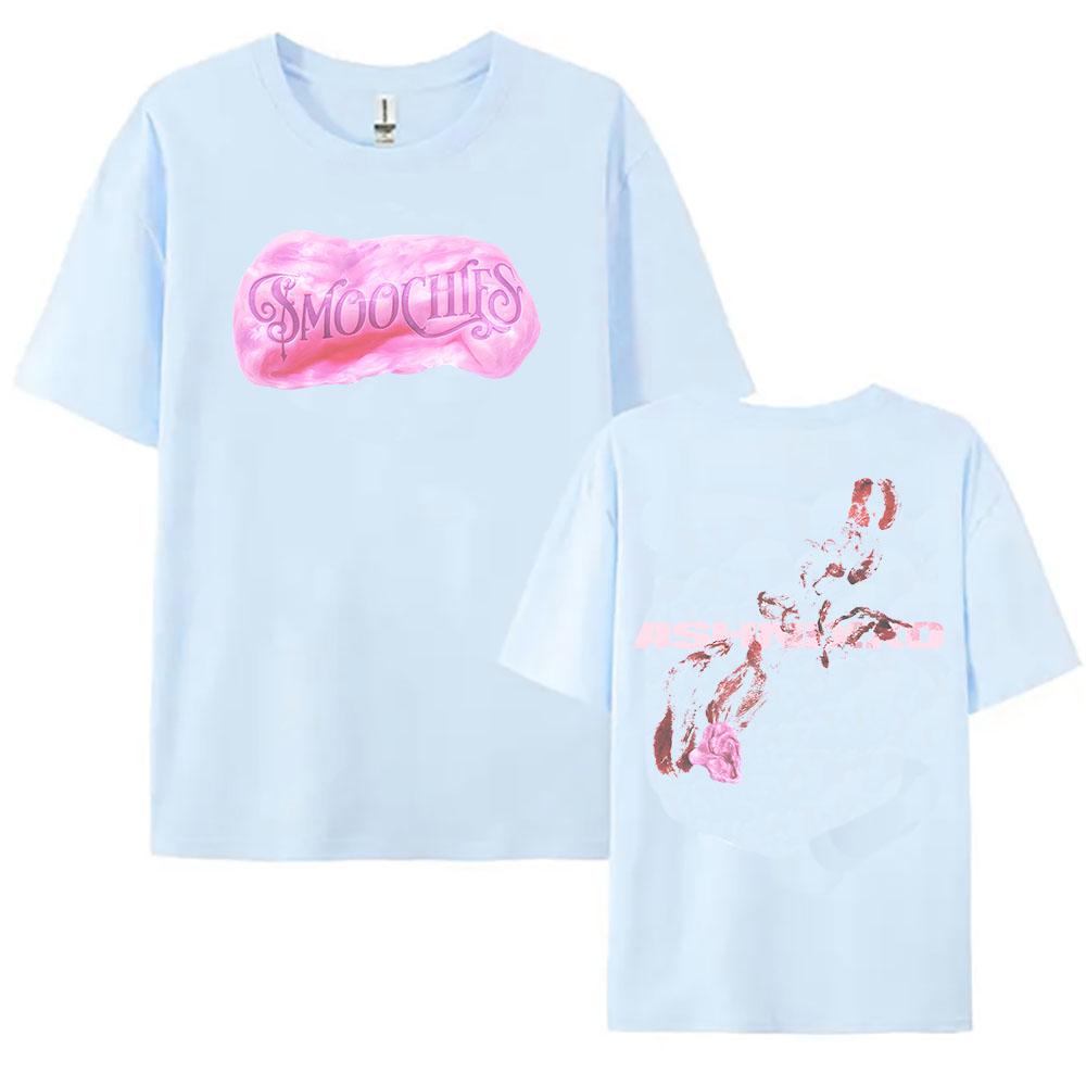 SMOOCHIES BUBBLEGUM TEE Ashnikko Singer Printing Tshirts for Female Short Sleeve Fashion Loose T-shirt Streetwear Unisex Women