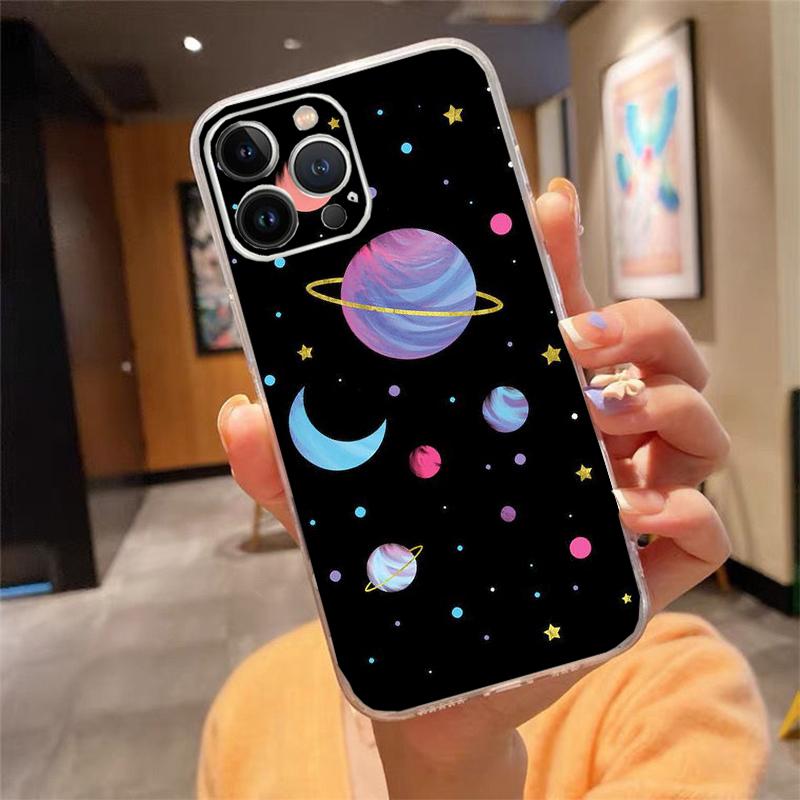 Phone Case For iphone 17 Air 17 Pro Max 16 15 14 13 Pro Max 15 16 Pro 15Plus Space Astronaut Star Moon