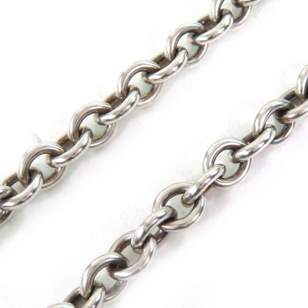 Very Good TIFFANY&Co. choker Oval Tag Choker Necklace Accessories Silver SV925  Used