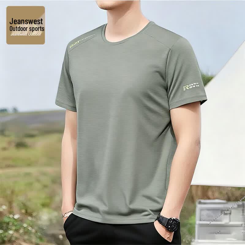 Jeanswest Men s Round-Neck Ice Silk T-Shirt 3XL
