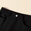 Tachi Damen High-Waist Slim Micro-Flare Knöchellange Hose mit Kontrastspitzenbesatz