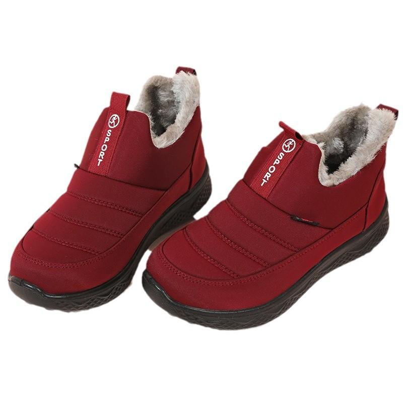 Winter Warm Cotton Shoes Flat Comfortable Casual Short Cotton Shoes Cloth Shoes Women's Velvet Thickened Casual Cotton Shoes