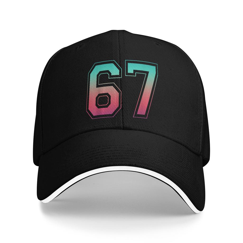 Summer 67 Graphic 6 7 Six Seven Baseball Cap  Running Hippie Fashion Print Sun Trucker Hat Men Women Hot Sale Baseball Caps