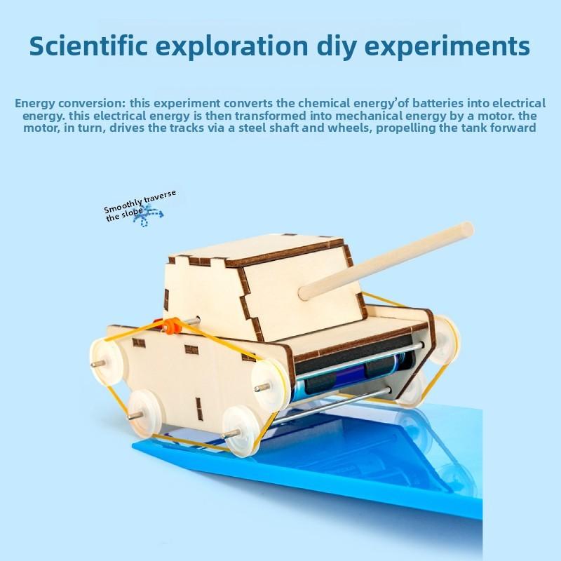 Stem Science Experiment Diy Electric Tank Model Educational Toy For Kids