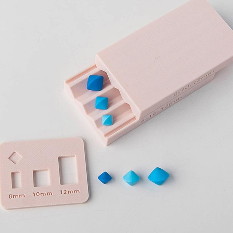 Diamonds Shape Clay Roller Moulds 2 Sizes Bead Making Tool Jewelry Crafting Essential Plastic Texture for Crafting