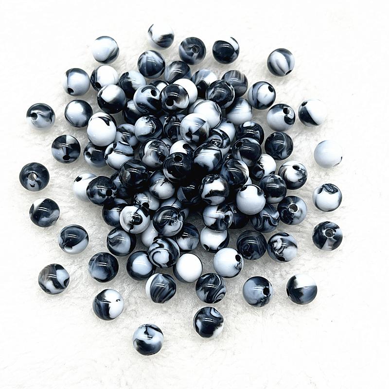 6/8/10/12mm Round Charms Acrylic Beads Loose Spacer Beads for Jewelry Makeing DIY Handmade Bracelet Necklace
