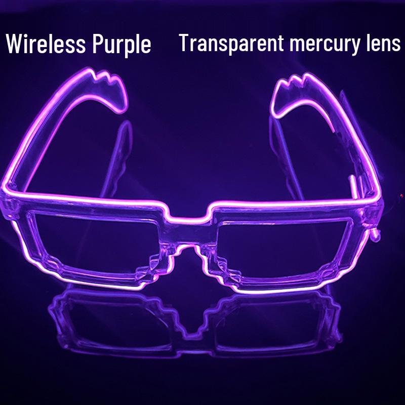 Bezprzewodowe LEDowe Migaące Okulary Mozaikowe na Występy Klubowe i Imprezowe