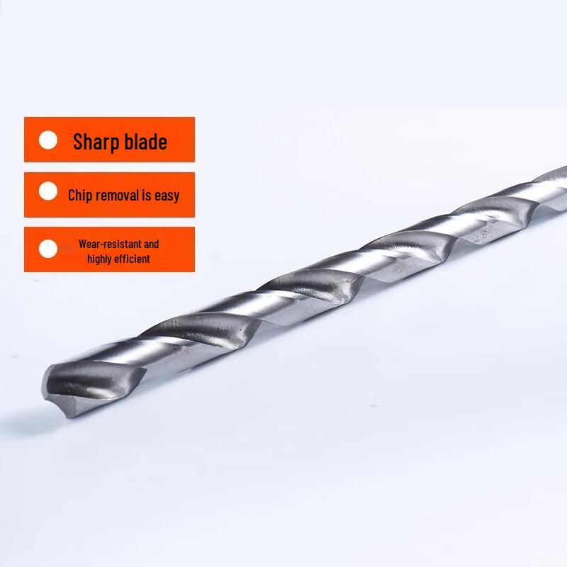 High-Speed Steel Extra-Long Straight Shank Twist Drill Bit