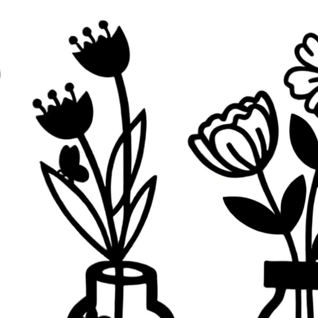 3 Pieces Iron Aesthetic Statue Cute Flower Vase Table Decor for Bedroom Living Room Kitchen Farmhouse Apartment Office Vase Set