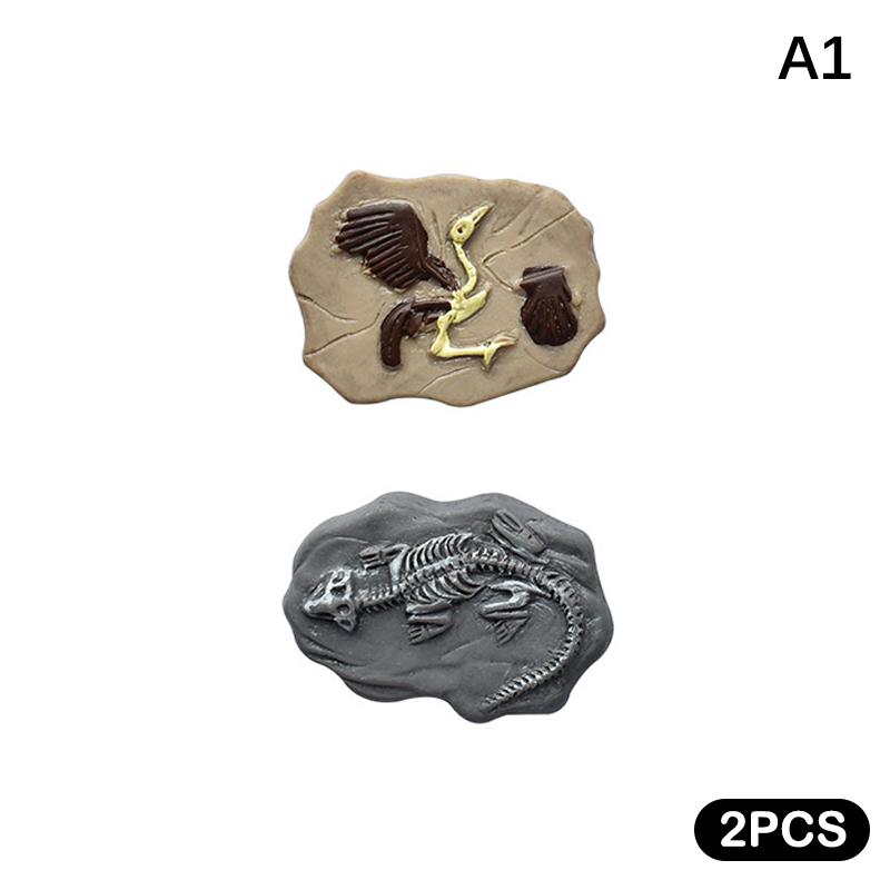 Mini Dinosaur Fossil Model Set Vintage Resin Statues With Fish Bird Designs Micro Landscape Dolls House Ornament Toy Diy Crafts