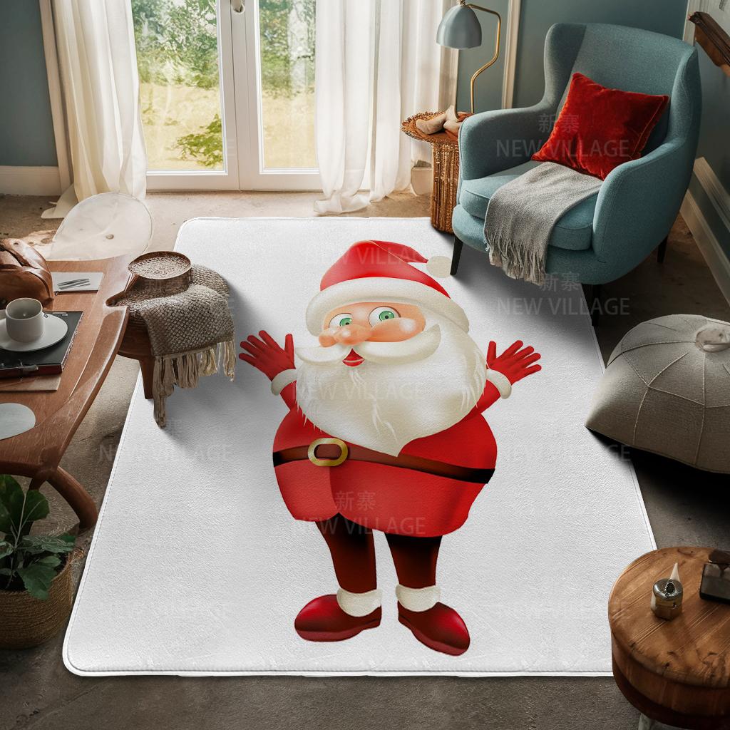 House Entrance Carpet Home Door Mat Living Room Bath Foot Bathroom Non-slip Water Absorption Rugs Bath Merry Christmas Winter