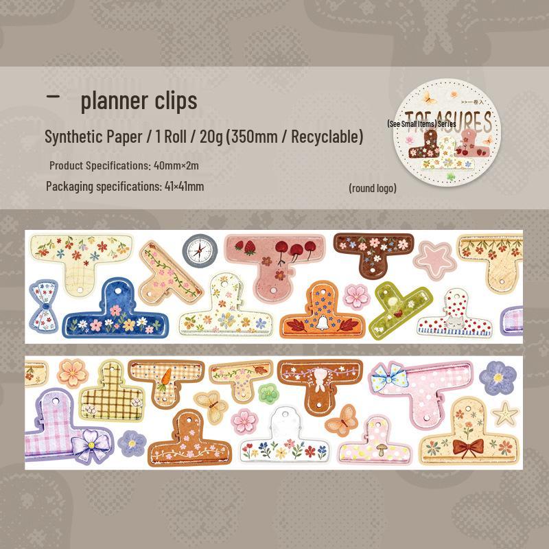 Ketchup Girl Synthetic Paper Adhesive Tape - Komono Series Decorative Circular Stickers