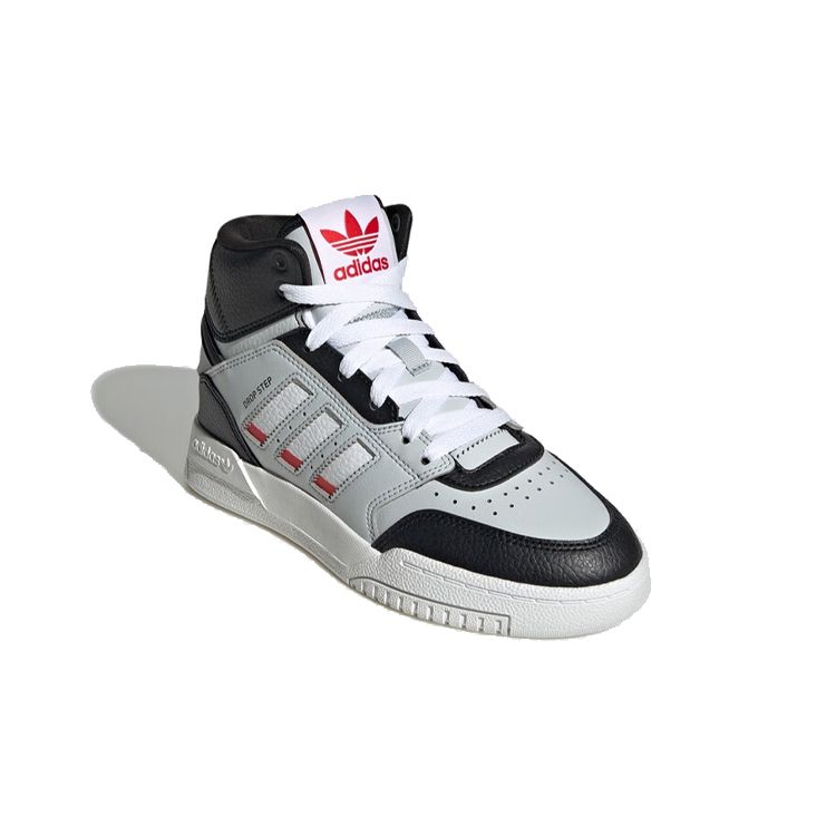 Adidas Originals Drop Step Casual Durable High-Top Kids Skate Shoes Kids Sneakers Gray Black HP7799