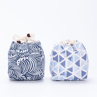 Master's Cup Bundle Pocket Cotton Linen Quick Guest Cup Tea Pot Storage Bags Travel Tea Set Portable Small Cloth Bag 9.6x12cm