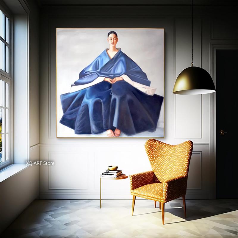 Donna Orientale Giapponese Splendido Abbigliamento Pittura su Tela Coreana Arte Murale Quadro Solenni Poster e Stampe per Soggiorno Decorazione Casa