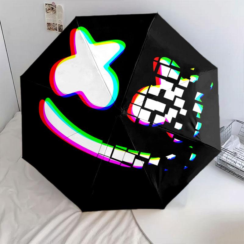 marshmallow Pattern Pattern New Style Umbrella, 1 Piece Automatic Folding Umbrella, Portable Foldable Travel Umbrella, Outdoor Umbrella,Birthday Gift