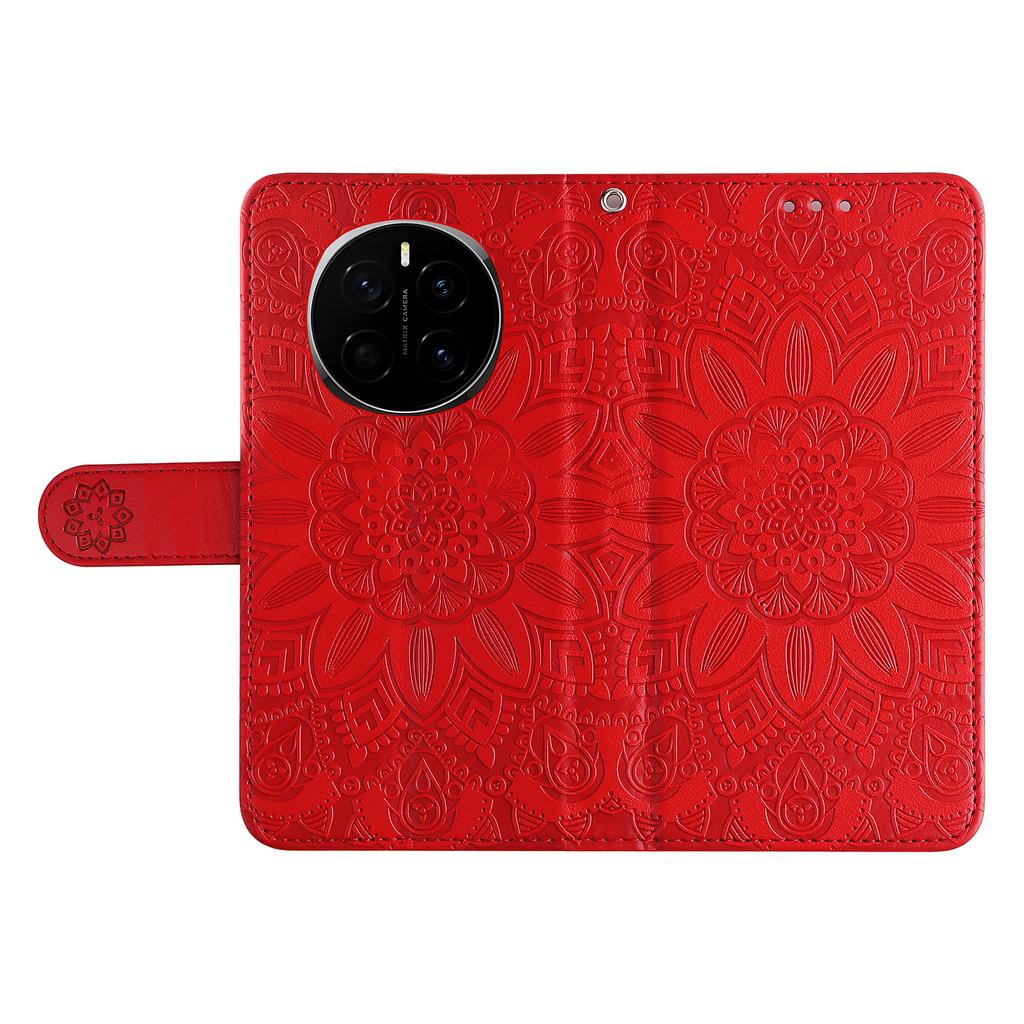 For Honor Magic7 5G Case Sunflower Imprint Leather Wallet Phone Cover