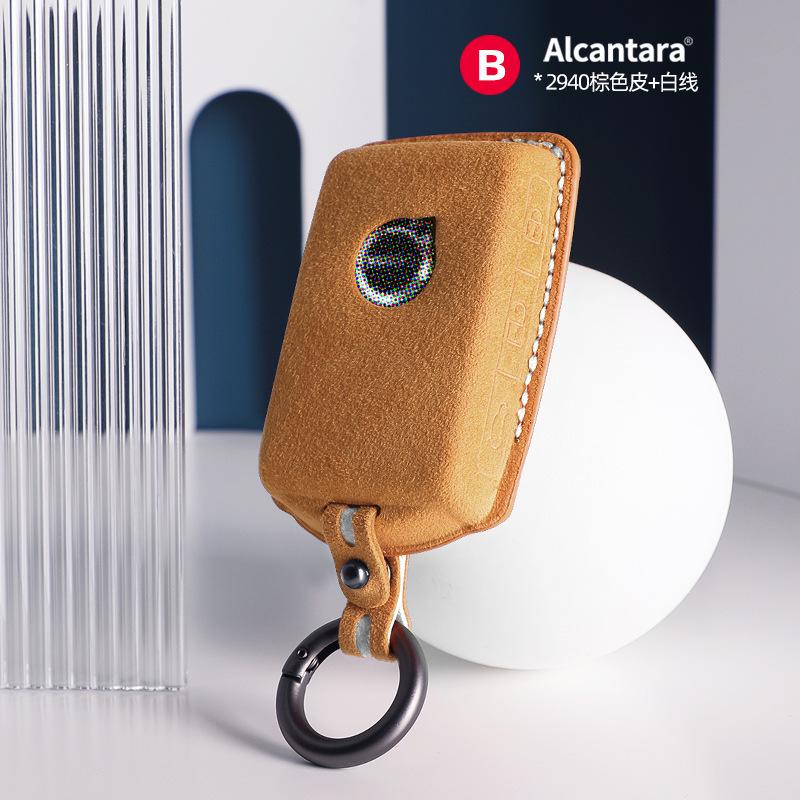 from Italy suede Car Key Case Cover For Volvo S60 S90 XC40 XC60 XC90 V60 V90 T6 T8 Car Keychain Protector Shell Accessories