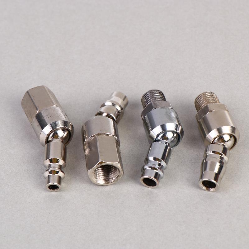 1Pcs Europe/C-Japan/Us Type Connect With Bsp 1/4" Thread Swivel Air Tool Fittings 360° Rotatable Air Hose Spray Gun Quick Plug