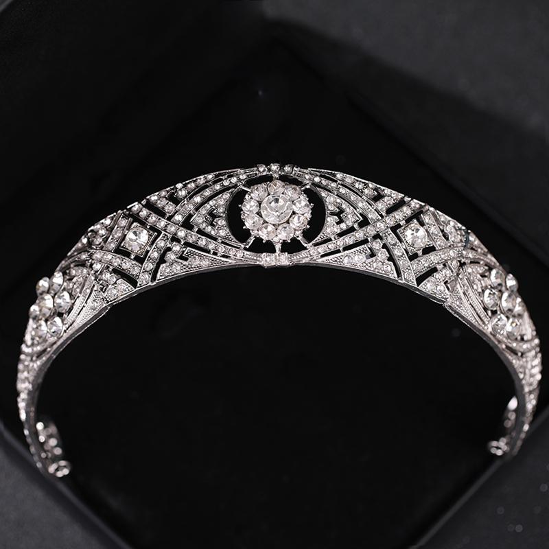 Silberne Kristall Diademe und Kronen Haarreif für Damen Party Braut Hochzeit Haarschmuck Schmuck Krone Diadem Haarreif Geschenk