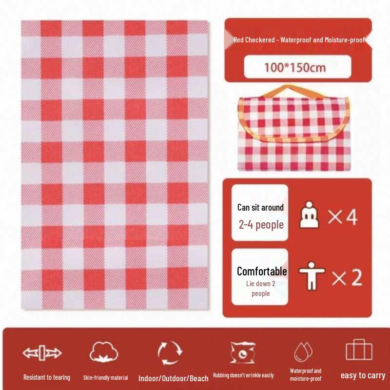 Thickened Waterproof Picnic Mat: Portable, Moisture-Proof Camping and Lawn Blanket