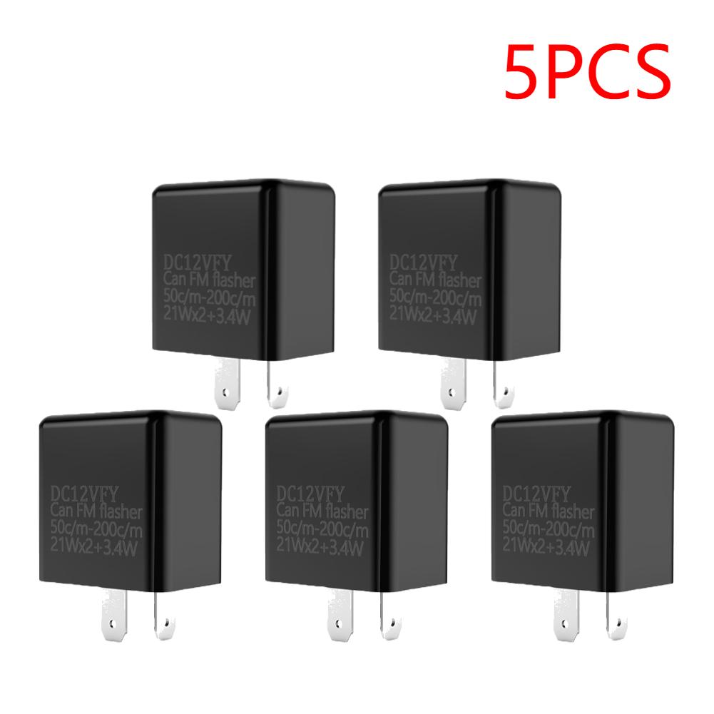 2/5/20PCS 2 Pin LED Flasher Relay 12V Adjustable Frequency Of Turn Signals Blinker Indicator Relays For Motorcycle Accessories