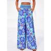 Summer New Style Casual Comfortable High-waist Wide-leg Printed Pants