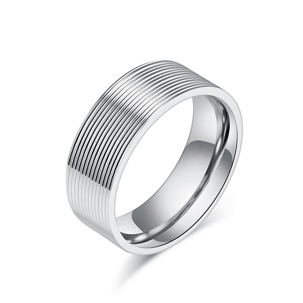 New Simple Car Line Titanium Steel Ring Ring Men and Women Niche Personality Neutral Cold Wind Light Luxury Hand Jewelry
