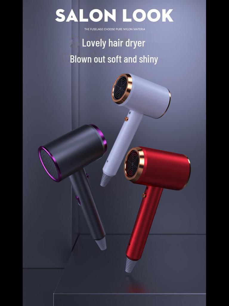 Gradient Color Hair Dryer with High Power, Blue Light, and Hot/Cold Settings