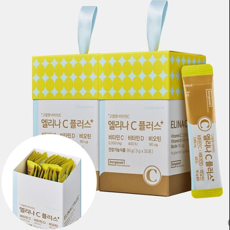 [Dongkook Pharmaceutical] Elina C Plus High-Concentration Premium Pharmacy Vitamin C Vitamin D3 Biotin(1Unit 30sticks)