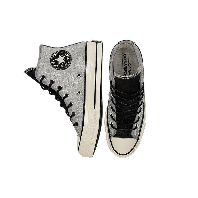 Converse Chuck 70 High Unisex Silver Black Egret 572038C