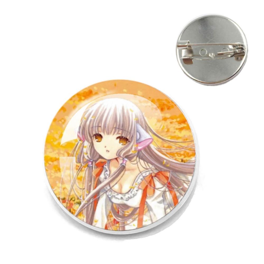 Anime Chobits Pin Metal Brooches Cute Collar Lapel Pin  Chi Cute Creative Funny Cartoon Badge Brooch Hat Lover Jewelry Gift