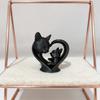 Mother and Child Cats Statues Animal Sculptures Cats Figurines Ornament for Living Room,Bookshelf,Side Table Decorations