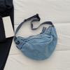 Light Denim Small Bag Women's Shoulder Crossbody Bag Commuter Dumpling Bag