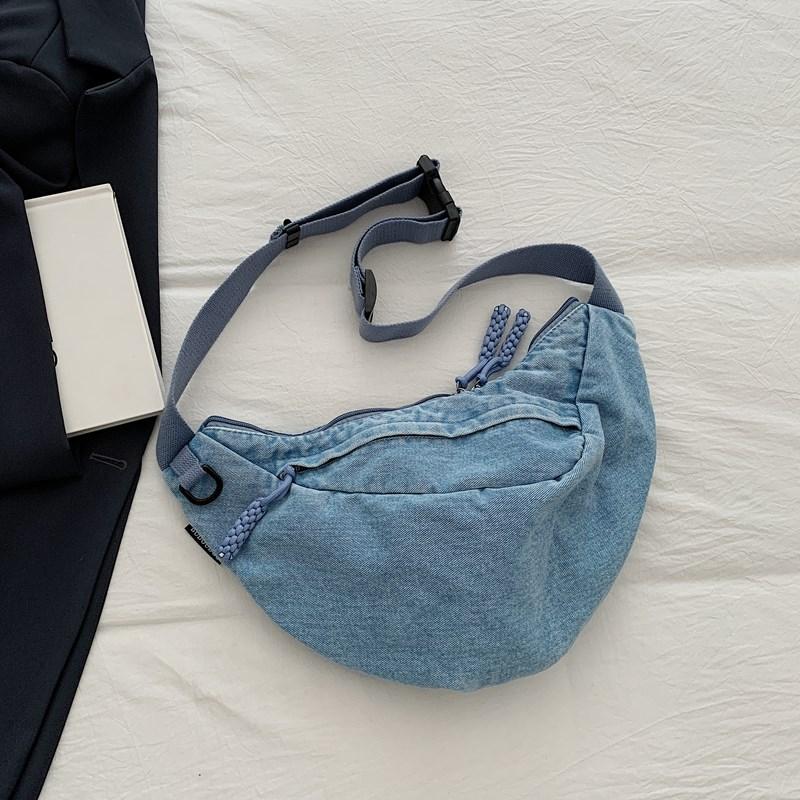 Light Denim Small Bag Women's Shoulder Crossbody Bag Commuter Dumpling Bag