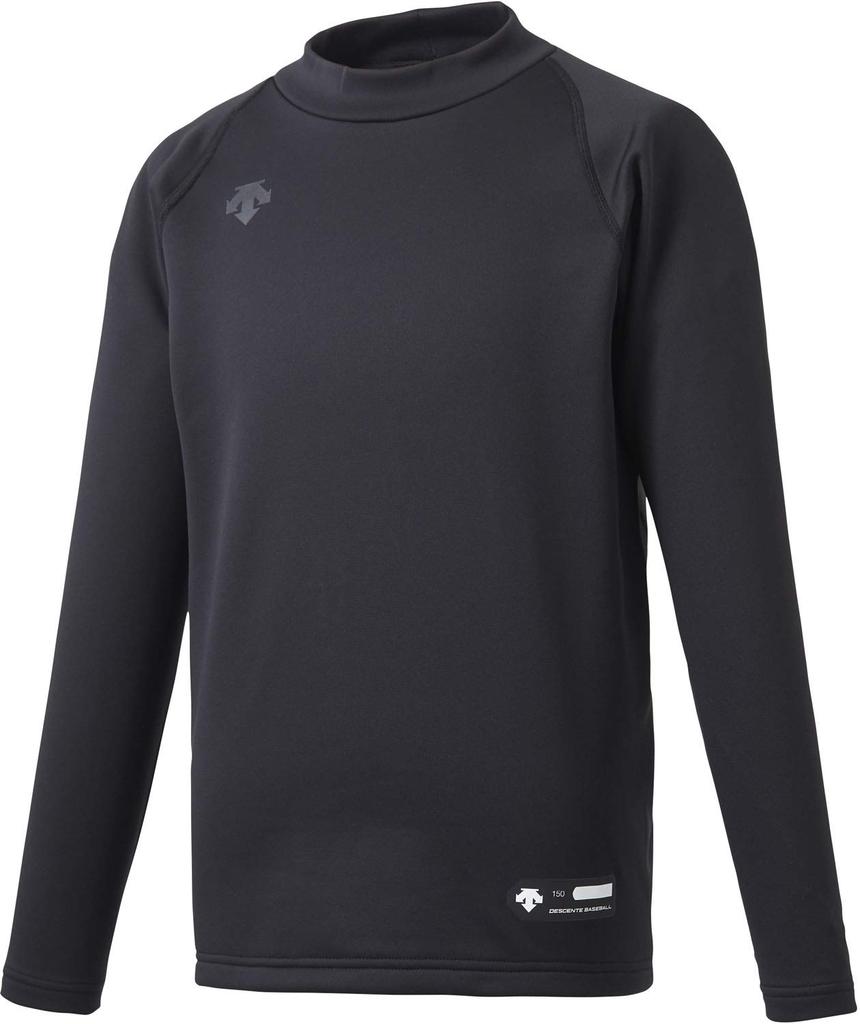 DESCENT Baseball Junior High Neck Long Sleeve Fleece Size Undershirt, Lining, Black, 150, JSTD-658